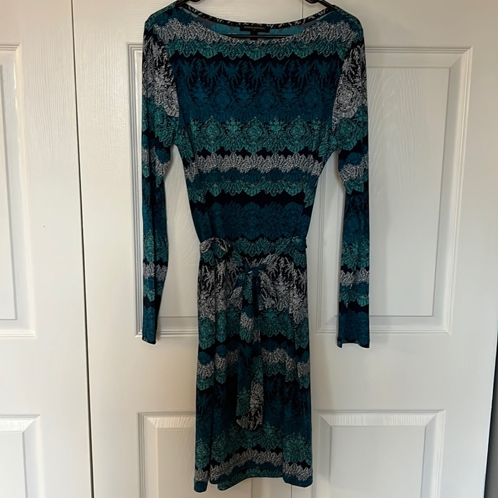 Banana Republic Factory Long Sleeve Belted Dress